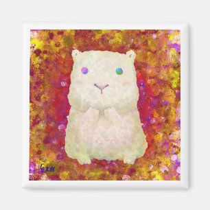 white cavy (Red) Magnet