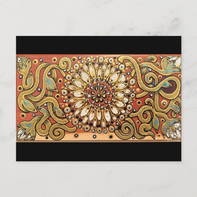 White Cedar Box Boho Country Flower Postcard (Front)