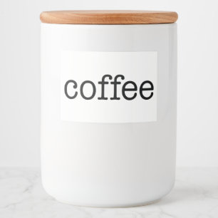 White Ceramic Kitchen Canisters Food Label