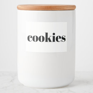 White Ceramic Kitchen Canisters Food Label