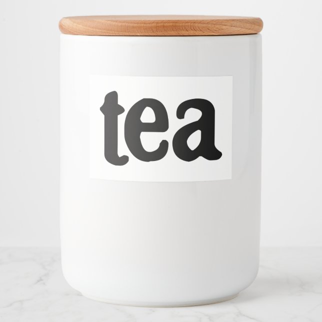 White Ceramic Kitchen Canisters Home Food Storage  Food Label (Front)