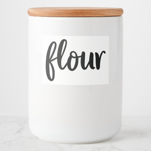 White Ceramic Kitchen Canisters Home Food Storage  Label (Front)