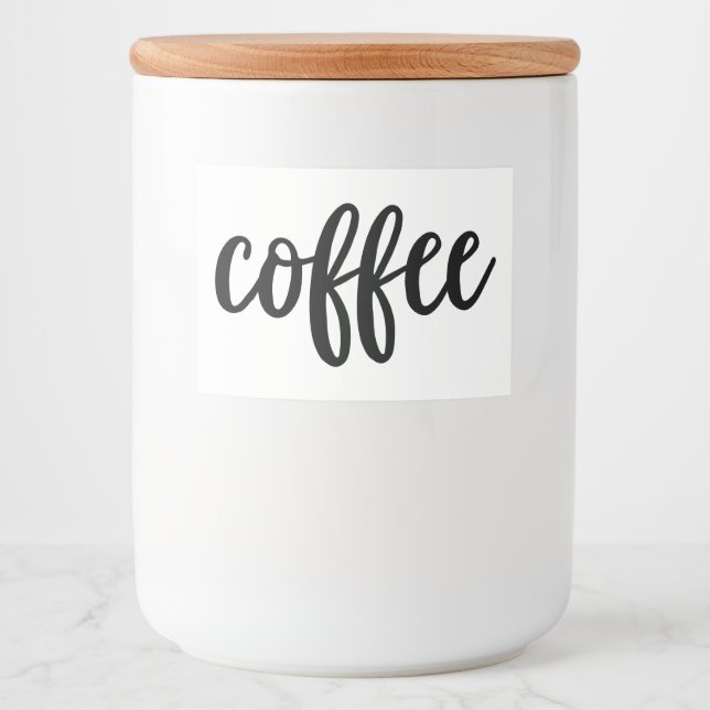 White Ceramic Kitchen Canisters Home Food Storage  Label (Front)