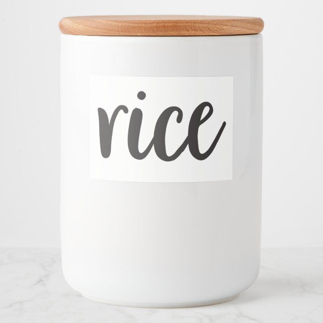 White Ceramic Kitchen Canisters Home Food Storage  Label (Front)