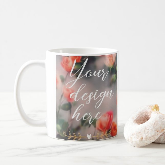 White Ceramic Mug Mockup (With Donut)