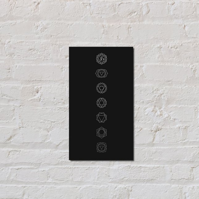 White Chakras Meditation Business Card (Creator Uploaded)