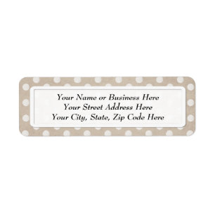 White Chalk Polka Dot Print Return Address Labels