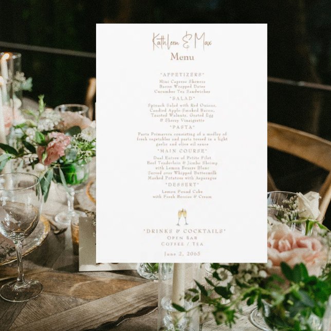 White Champagne Toast Engagement Party Full Menu (Creator Uploaded)