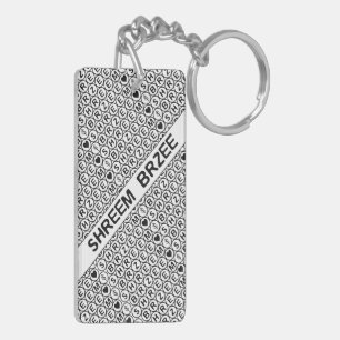 White Chant Shreem Brzee money mantra Key Ring