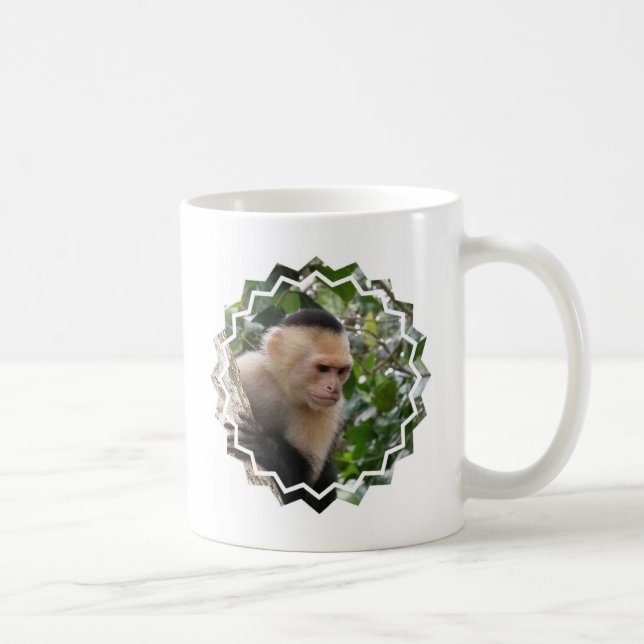 White Cheeked Capuchin Monkey  Coffee Mug (Right)