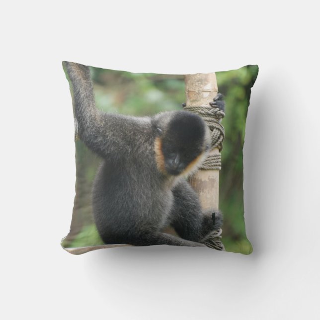 White Cheeked Capuchin Pillow (Front)