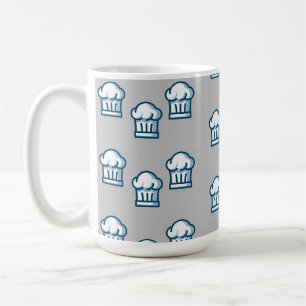 White chef hats on grey coffee mug