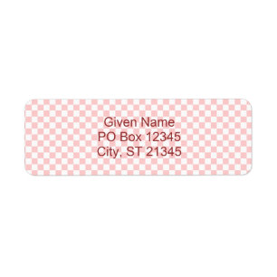 White Chequerboard Label Return Address Label