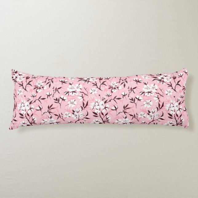 White cherry blossom body cushion (Front)
