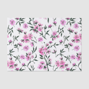 White cherry blossom on white tissue paper