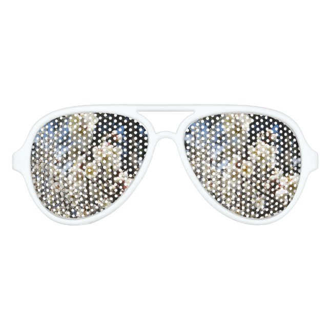 White Cherry Blossom / Sakura / サクラ（桜） Aviator Sunglasses (Front)