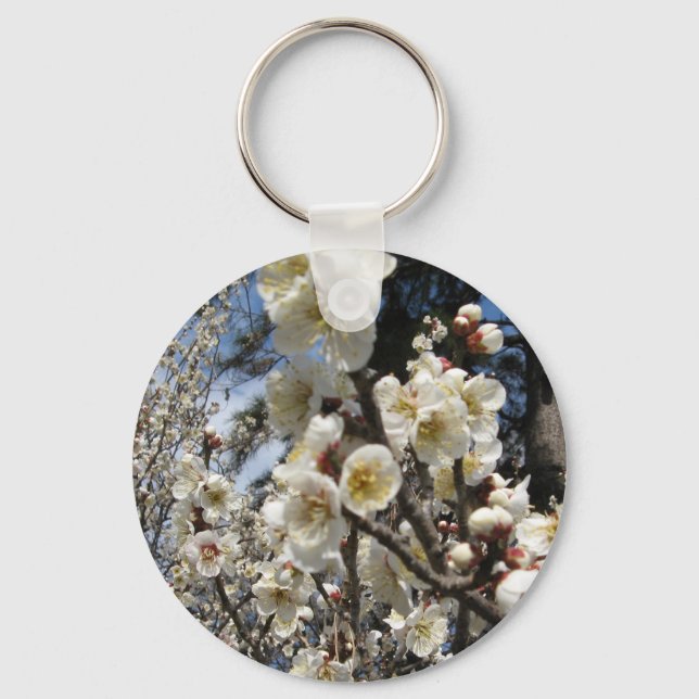 White Cherry Blossom / Sakura / サクラ（桜） Key Ring (Front)