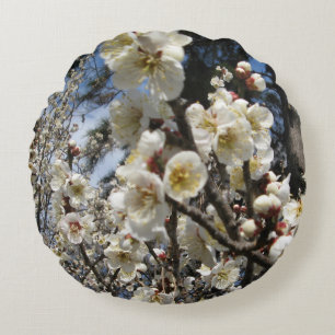 White Cherry Blossom / Sakura / サクラ（桜） Round Cushion