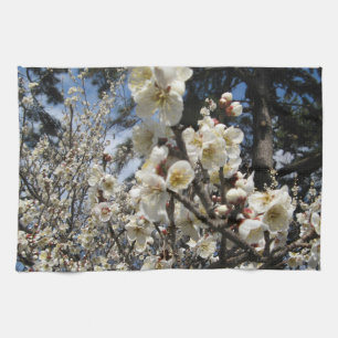 White Cherry Blossom / Sakura / サクラ（桜） Tea Towel
