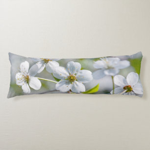 White Cherry Flower Body Cushion