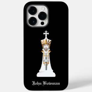 White Chess king / Personalised Name Case-Mate iPhone 14 Pro Max Case