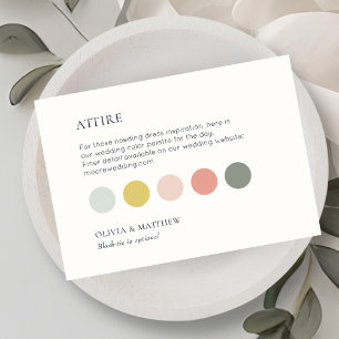 White   Chic Wedding Attire Dress Code Flat Card
