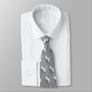 White chicken drawing  tie