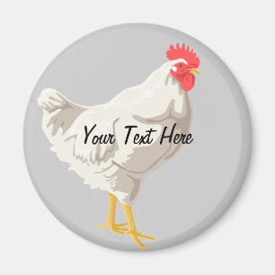 White Chicken Magnet