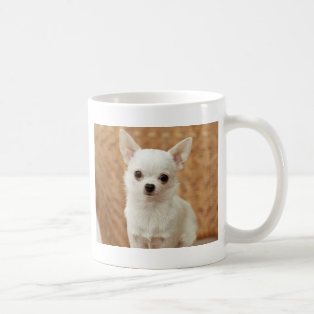 White Chihuahua Coffee Mug (Right)