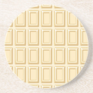 White Chocolate Bar Texture Coaster