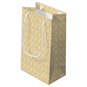 White Chocolate Bar Texture Small Gift Bag