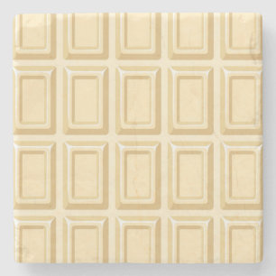 White Chocolate Bar Texture Stone Coaster
