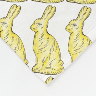 White Chocolate Bunny Rabbit Easter Candy Fleece Blanket