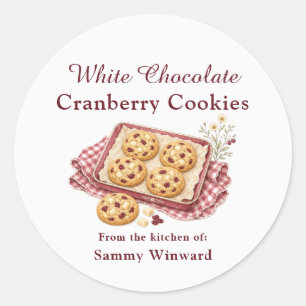 White Chocolate Cranberry Cookie Gift Label