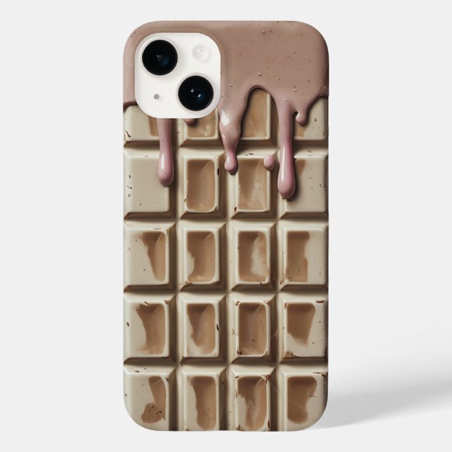White Chocolate Drip iPhone 14 Case (Back)