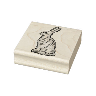 White Chocolate Easter Bunny Rabbit Moulded Candy Rubber Stamp