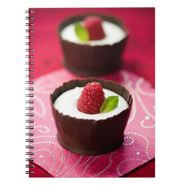 White chocolate mousse dessert notebook (Front)
