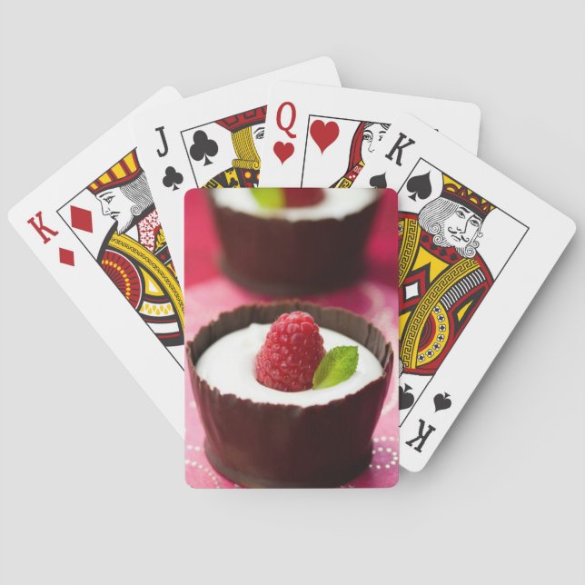 White chocolate mousse dessert playing cards (Back)