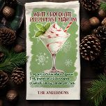 White Chocolate Peppermint Martini Cocktail Recipe Tea Towel<br><div class="desc">Elevate your holiday kitchen decor with this personalised White Chocolate Peppermint Martini Christmas cocktail recipe kitchen towel. This festive towel features a delicious cocktail recipe perfect for Christmas gatherings. A stylish and practical addition to any kitchen,  making it a great gift for cocktail lovers during the holiday season.</div>