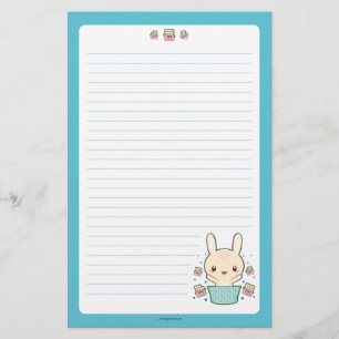 White Chocolate Truffle Bunny Stationery