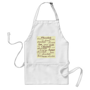 White Chocolate with Chocolate Letters Standard Apron