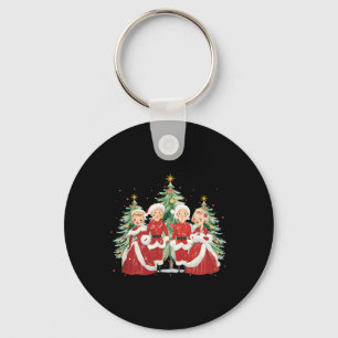 White Christmas  1954 Xmas Song Holiday Pyjamas Re Key Ring