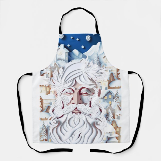 WHITE CHRISTMAS APRON (Front)