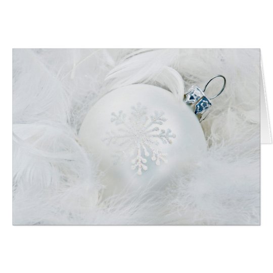 White Christmas ball Card