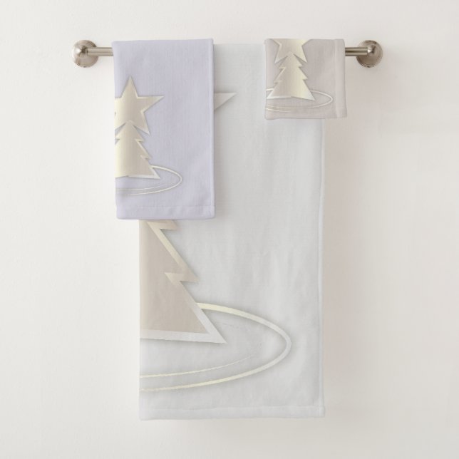 White Christmas Bath Towel Set (Insitu)