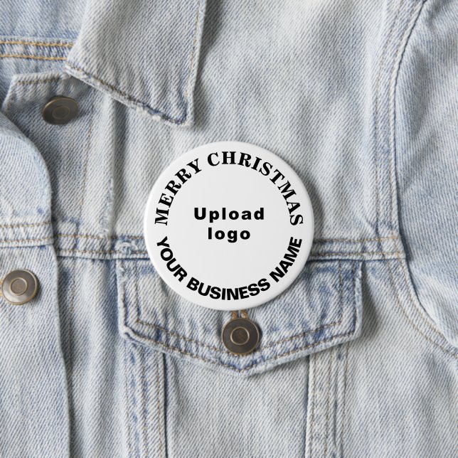 White Christmas Business Round Shape Button (In Situ)
