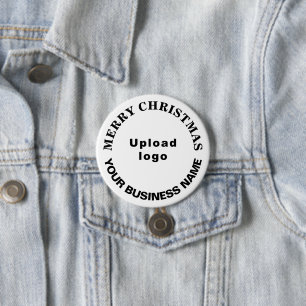 White Christmas Business Round Shape Button