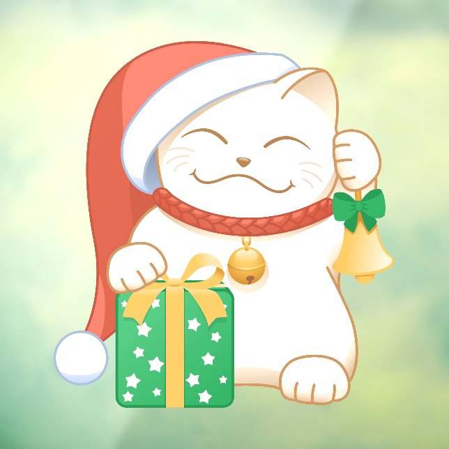 White Christmas Cat in a Red Hat (Sheet 3)
