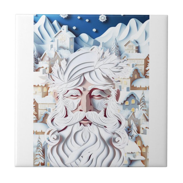 WHITE CHRISTMAS CERAMIC TILE (Front)