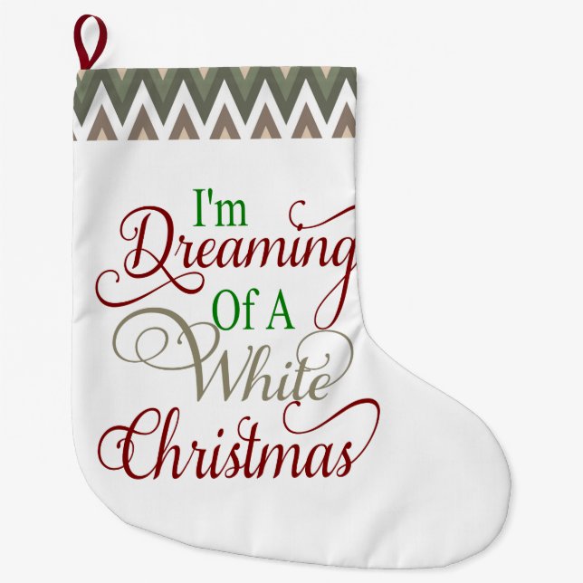White Christmas Christmas Stocking (Front)